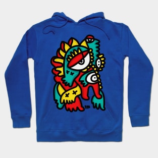 Green Red Graffiti Character by Emmanuel Signorino Hoodie